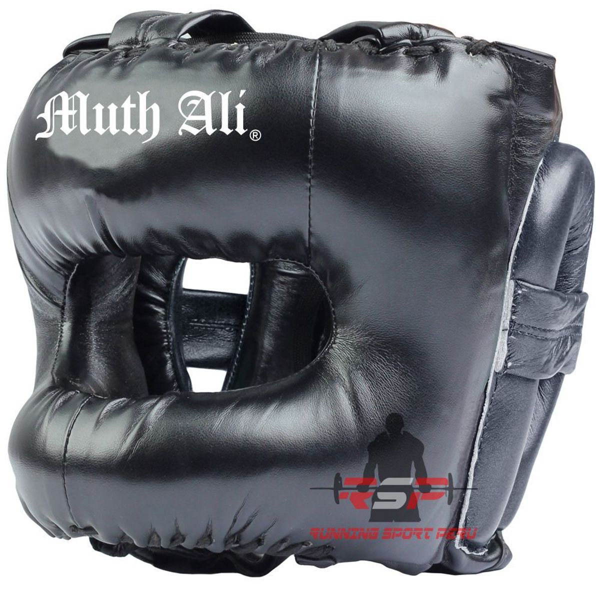 MUTH - Casco de Boxeo con Barra Frontal Muth Alí Talla L Negro