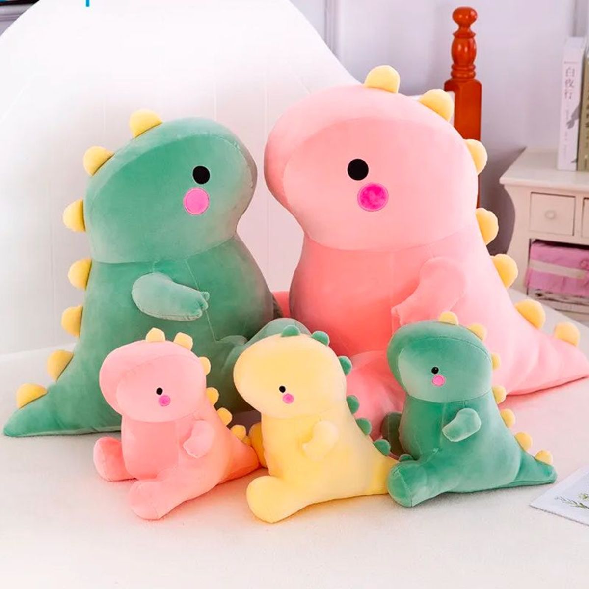 GENERICO - Peluche Dinosaurio - Amarillo - 50cm