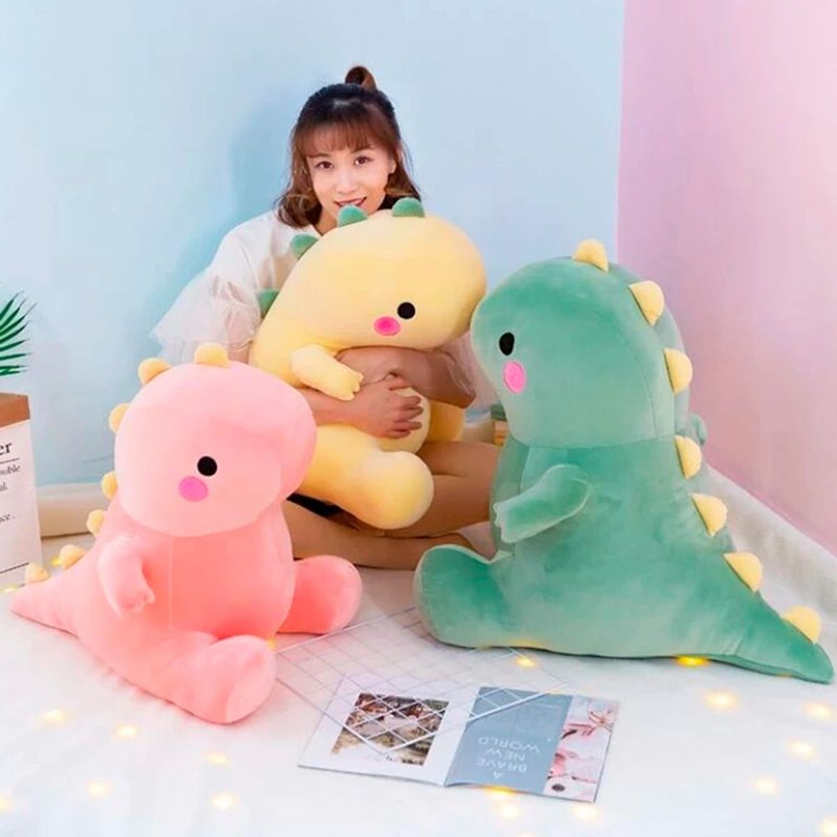 GENERICO - Peluche Dinosaurio - Verde - 50cm