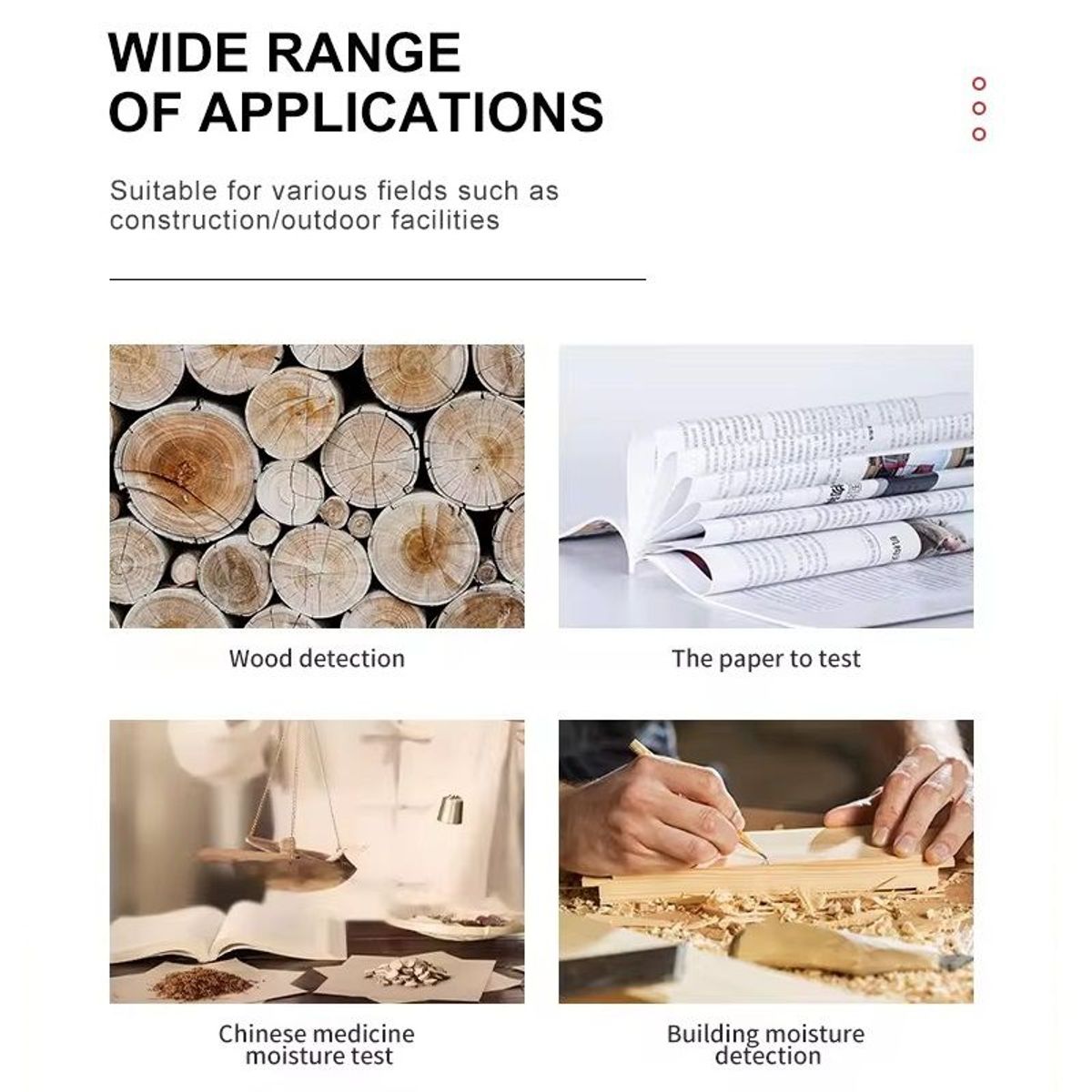 BENETECH - Medidor de Humedad de Madera 2 en 1 con Sonda - BENETECH GM620