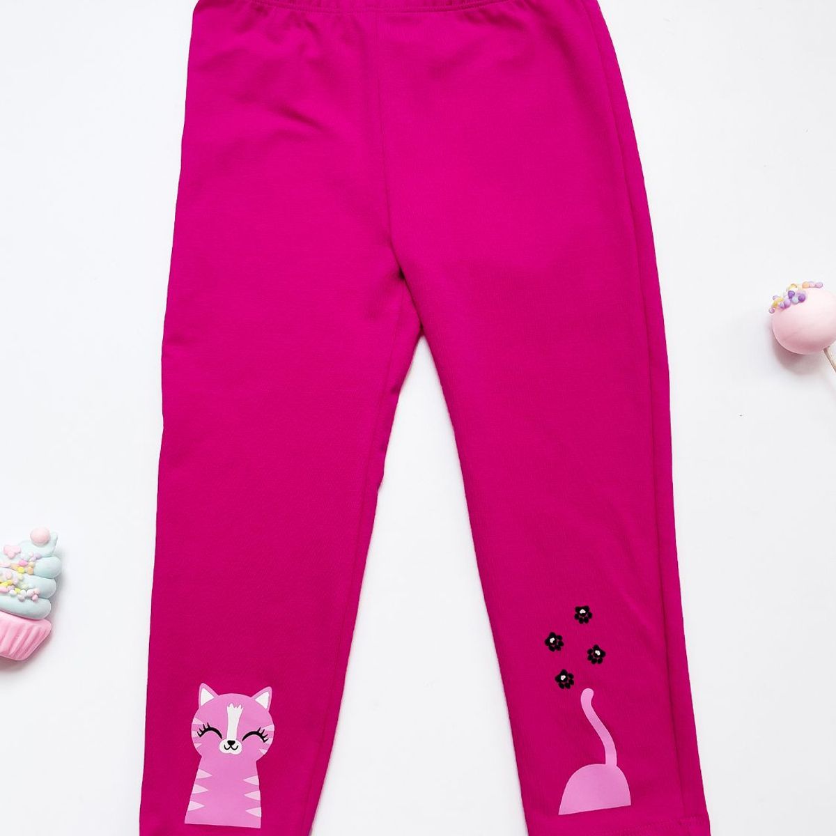 KIDS MASHMELO - Leggings para Niña con Estampado de Gato Kids Mashmelo