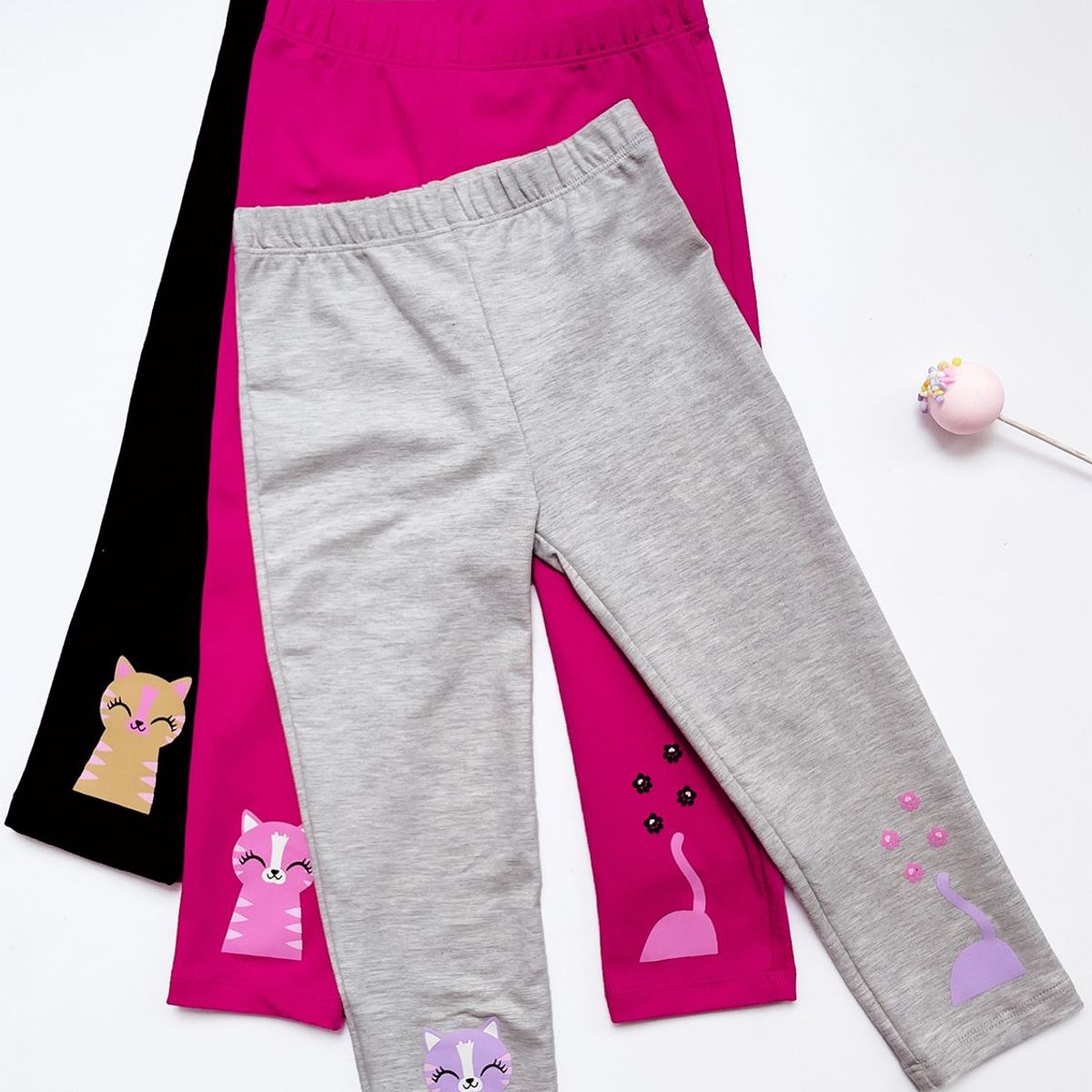 KIDS MASHMELO - Leggings para Niña con Estampado de Gato Kids Mashmelo