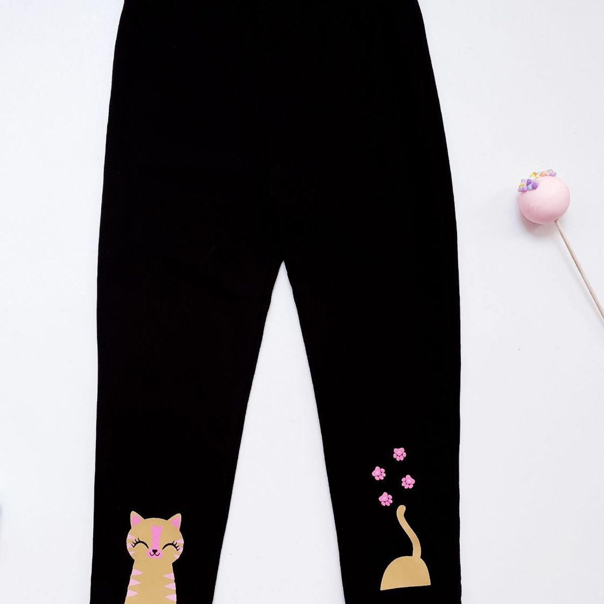 KIDS MASHMELO - Leggings para Niña con Estampado de Gato Kids Mashmelo