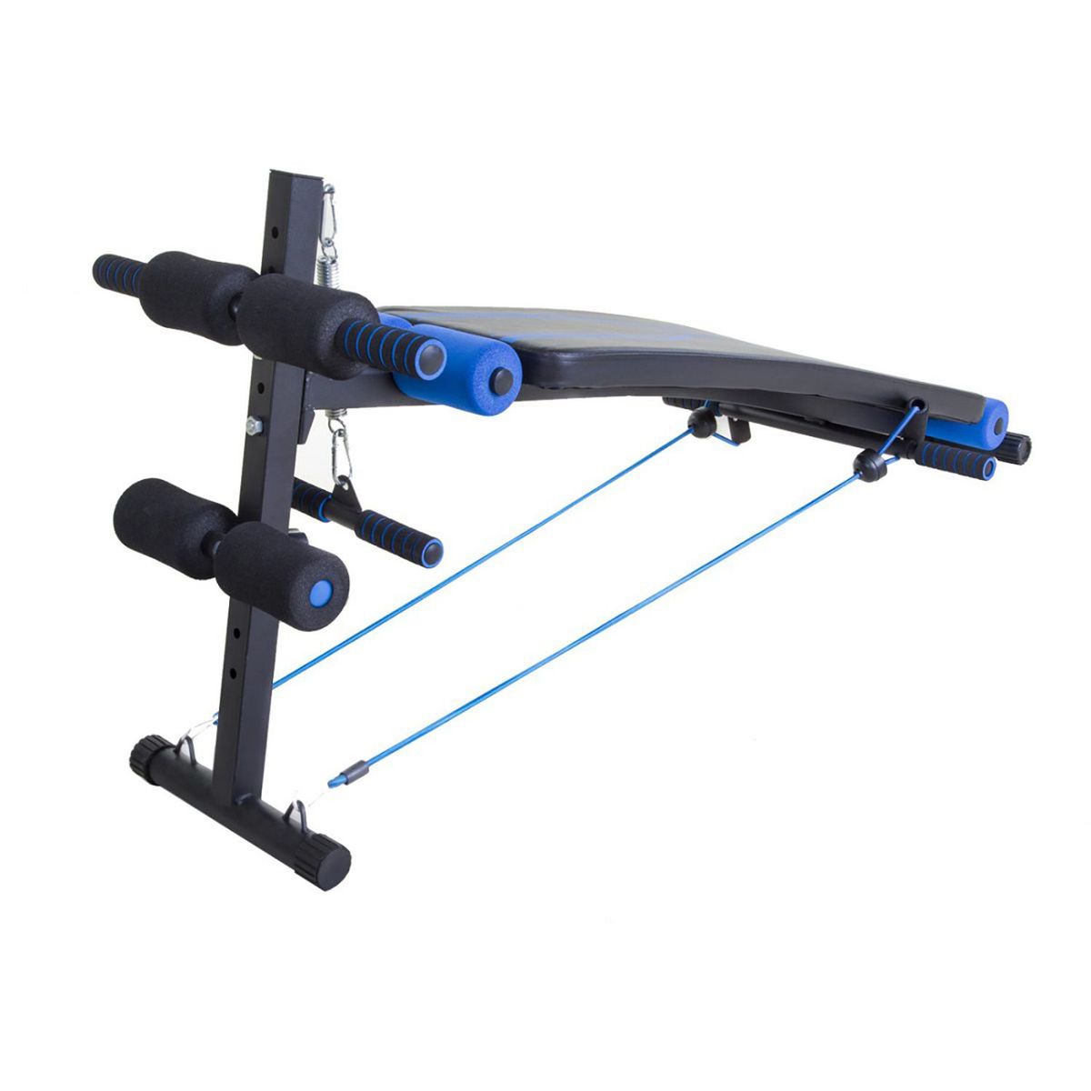 ULTIMATE FITNESS - Banca Abdominales Elite Regulable con Bandas de Resistencia