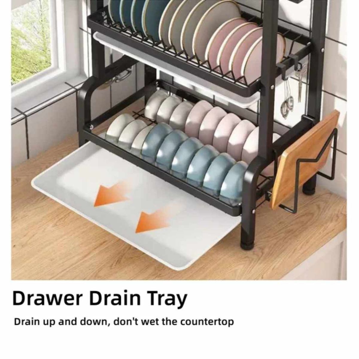 GENERICO - Escurridor de Platos de Cocina 3 Niveles Portaplatos Organizador