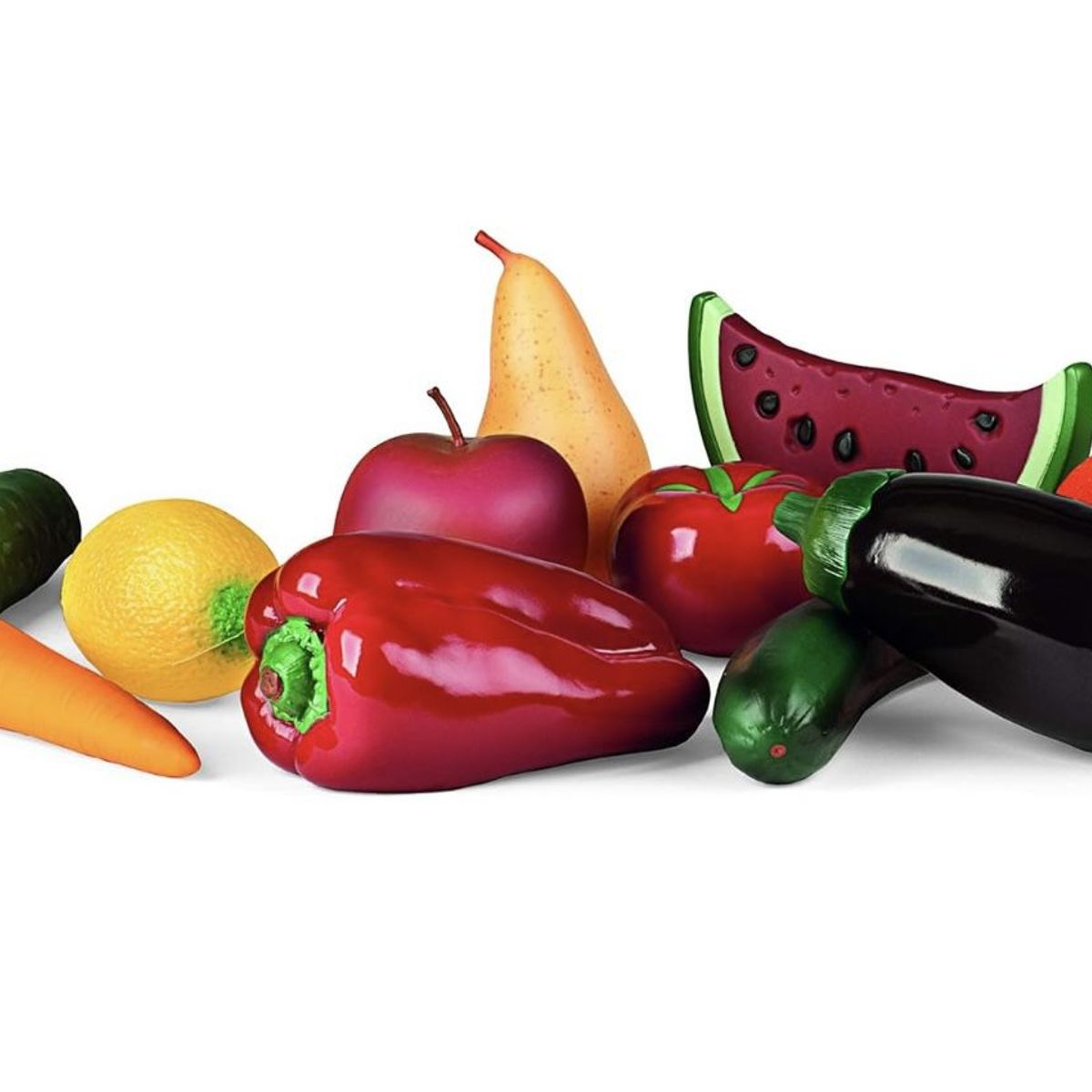 MINILAND - SET DE FRUTAS Y HORTALIZAS DE PLASTICO -MINILAND