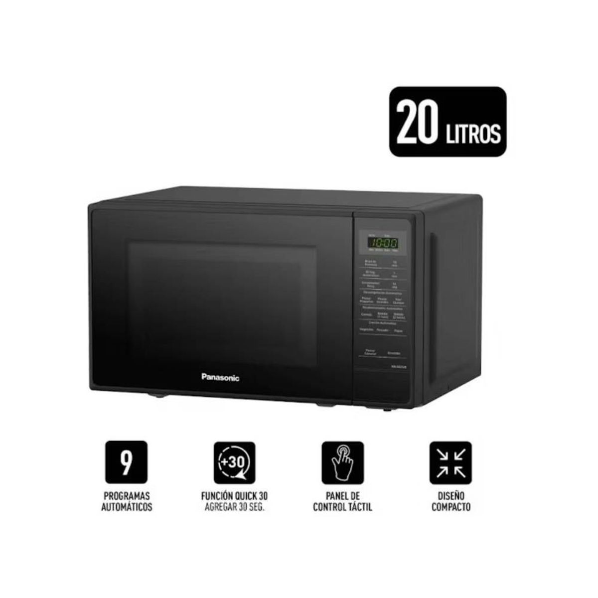 Panasonic - MICROONDAS PANASONIC NN-SB25JBRPK NEGRO 20L