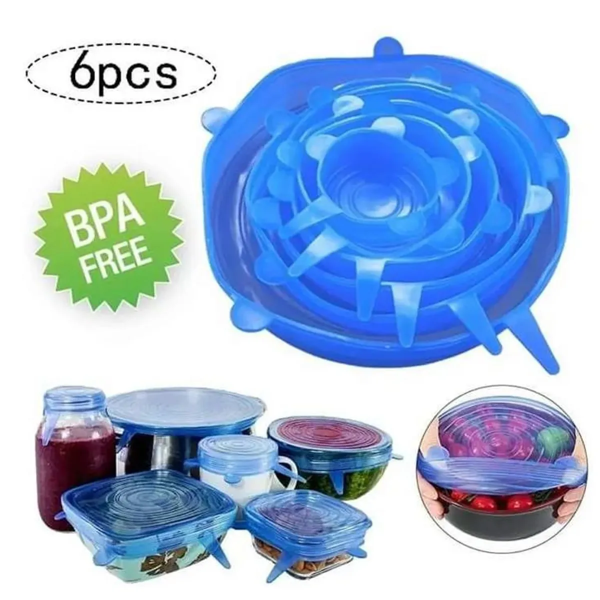 GENERICO - TAPA DE SILICONA ADAPTABLES PARA TAPER CUADRADOS Y REDONDOS - BLANCO