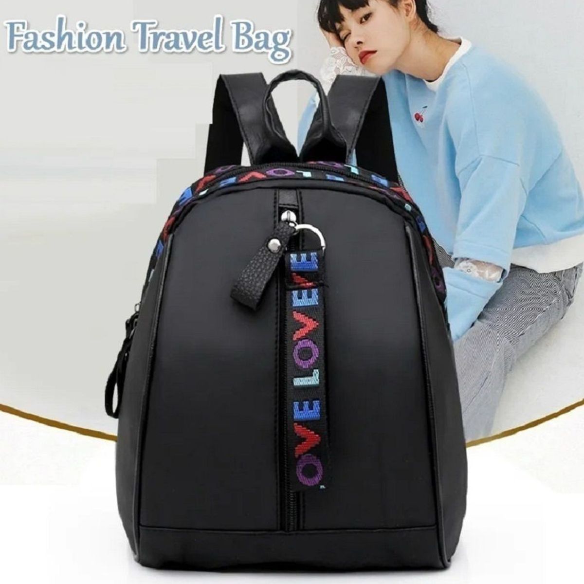 GENERICO - Mochila Antirrobo Impermeable Para Mujer Oxford Negro