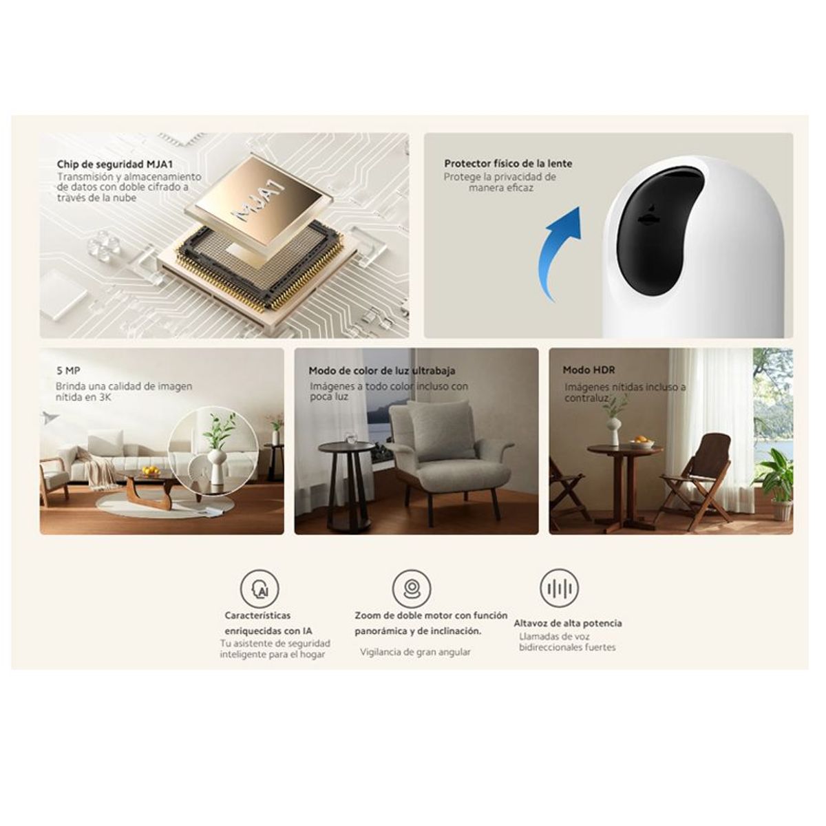 XIAOMI - Xiaomi Smart Camara 3K C500 PRO Wifi 5G Alexa Google Assistant