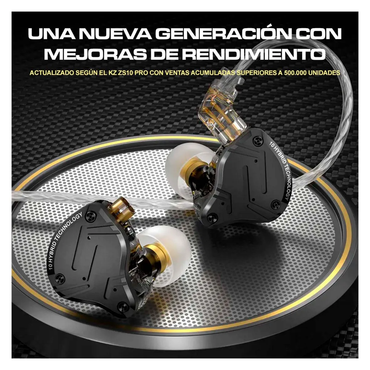 KZ - Audífonos In-Ear Gamer con micro KZ ZS10 PRO X Negro
