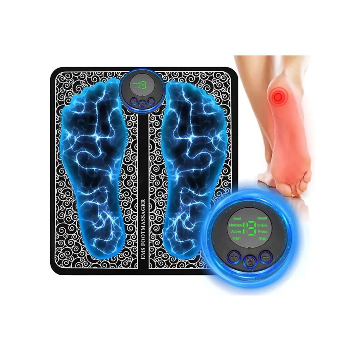 ROHS - Masajeador Para Pies Eléctrico EMS Plegable y Masajeador Cervical