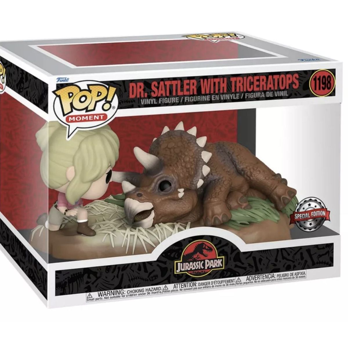 FUNKO - Dr Sattler With Triceraptor Funko Pop 1198  Jurassic Park