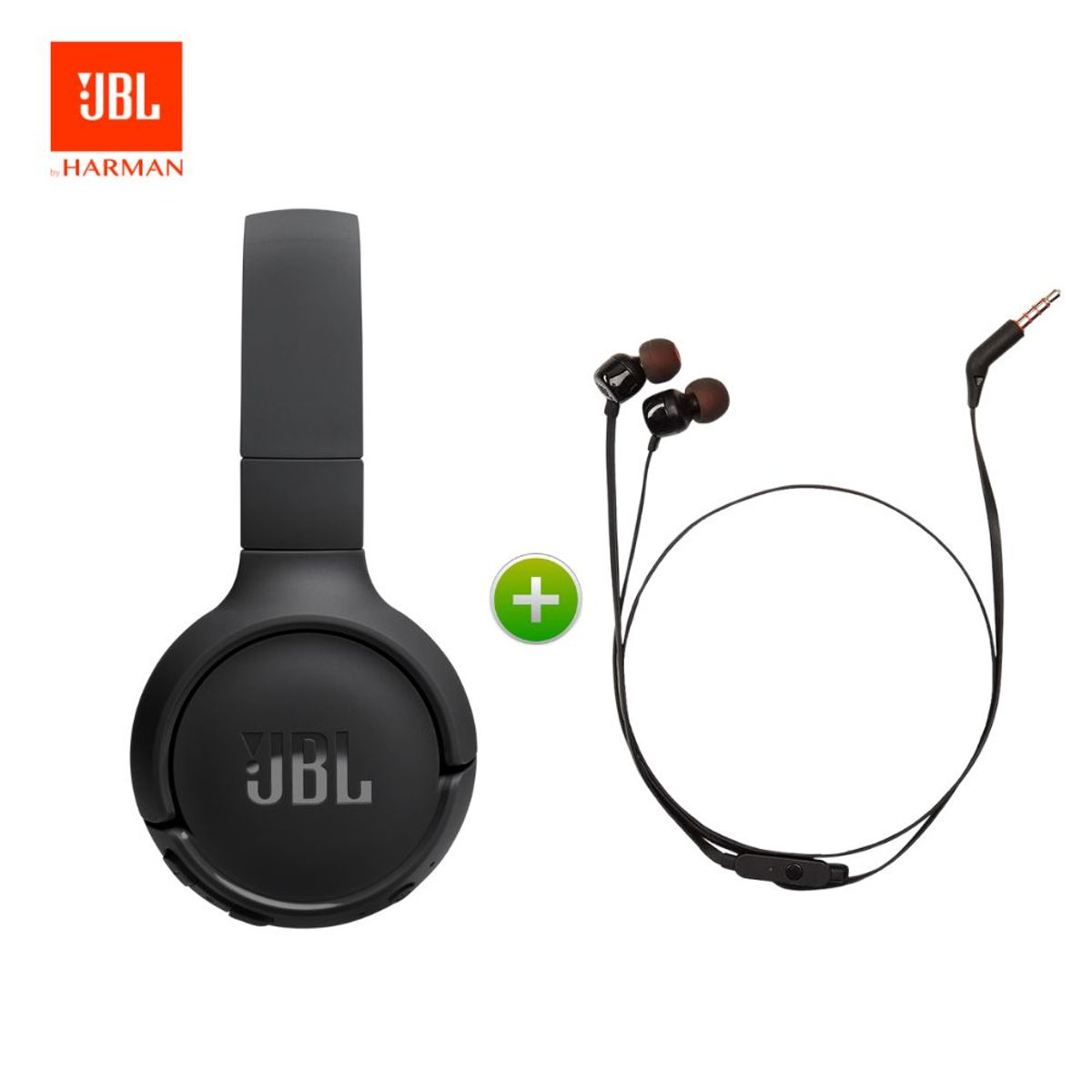 JBL - Pack Especial JBL Tune 520BT Wireless + Tune 110 Alámbrico - Negro