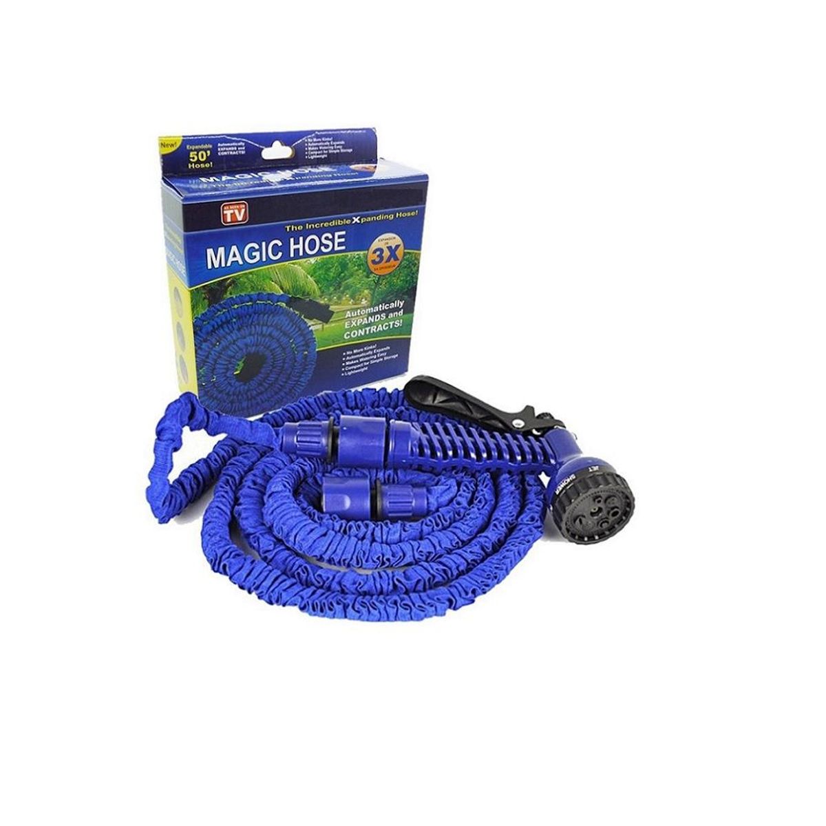 GENERICO - MANGUERA EXPANDIBLE RETRACTIL 45 MT - VERDE