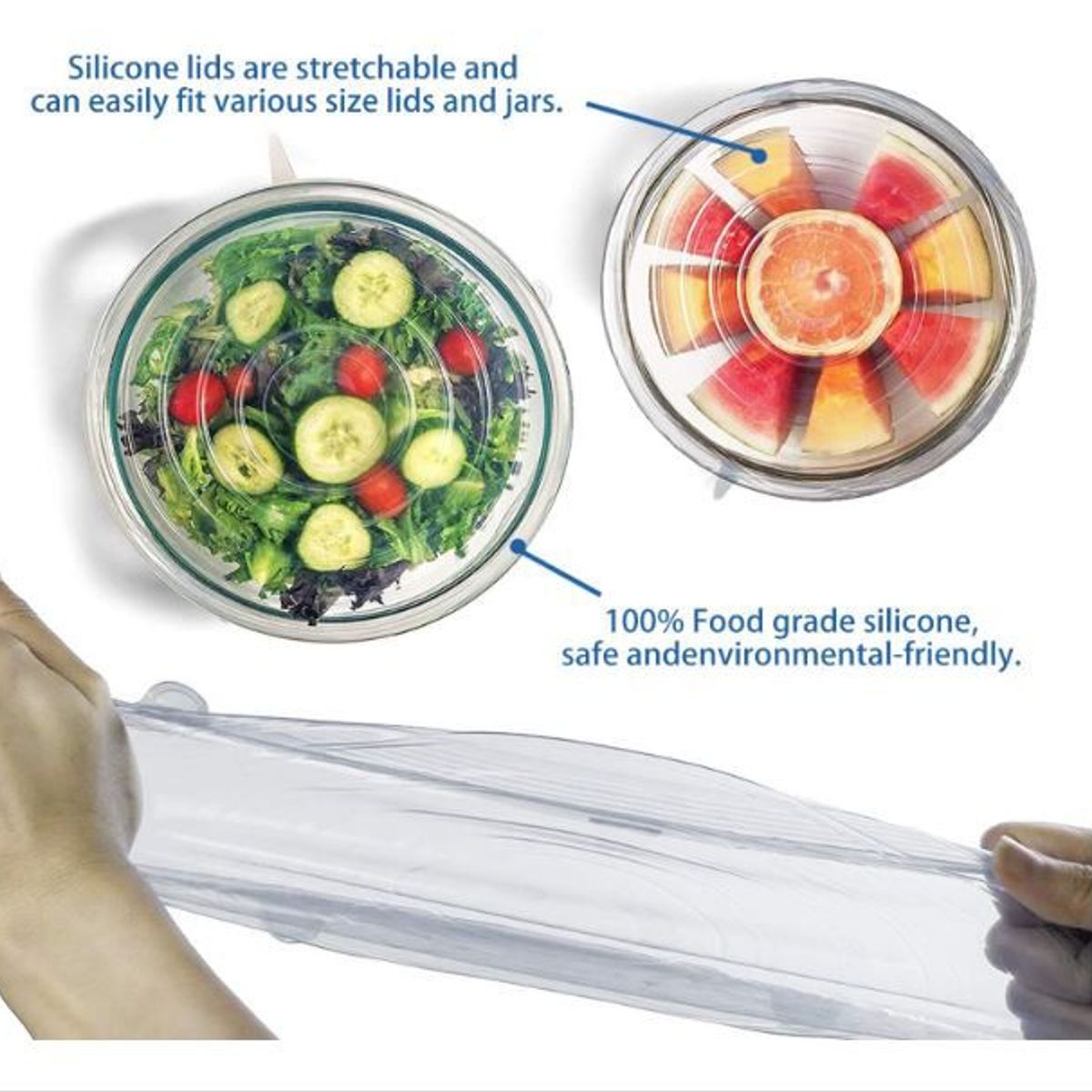 GENERICO - Tapas elásticas de silicona 6und