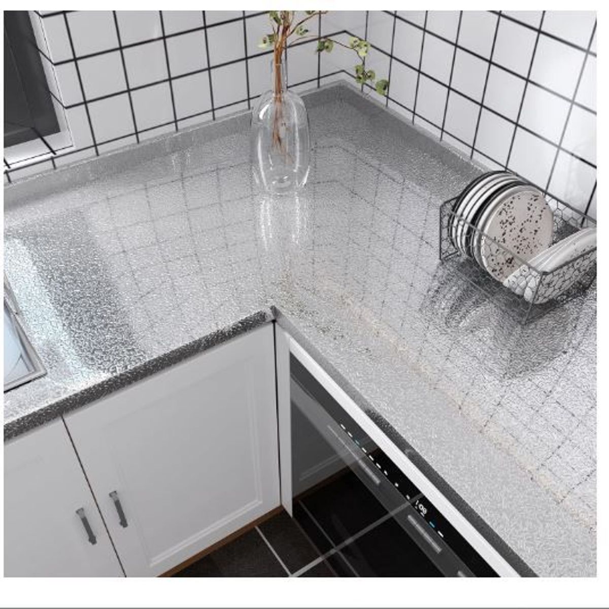 GENERICO - Papel Aluminio Adhesivo Para Cocina