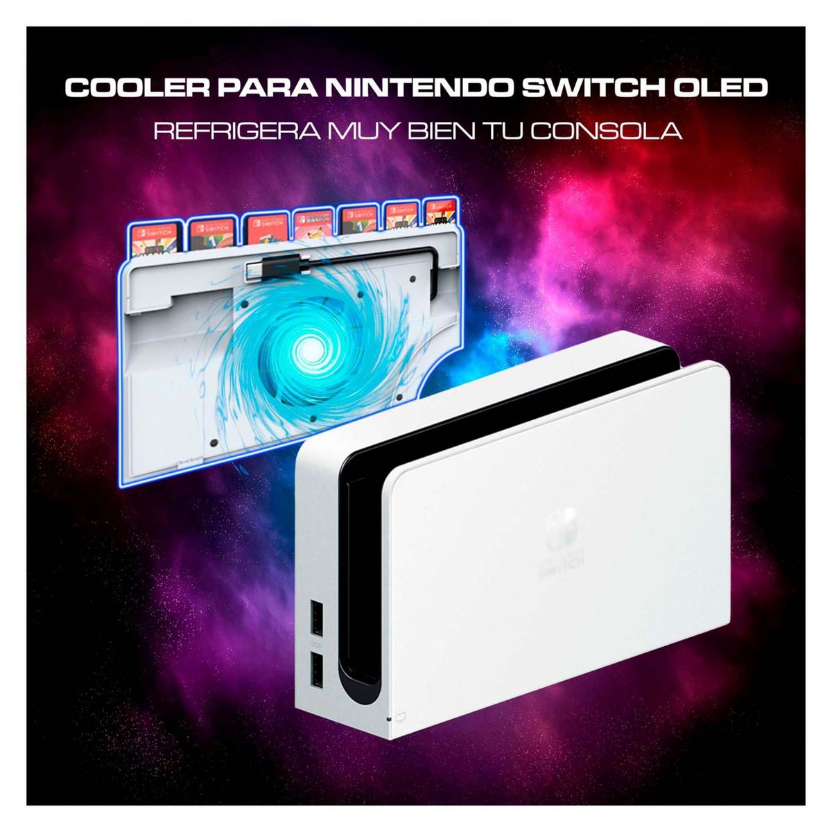 DOBE - Cooler Para Nintendo Switch Oled Ventilador Disipador Switch