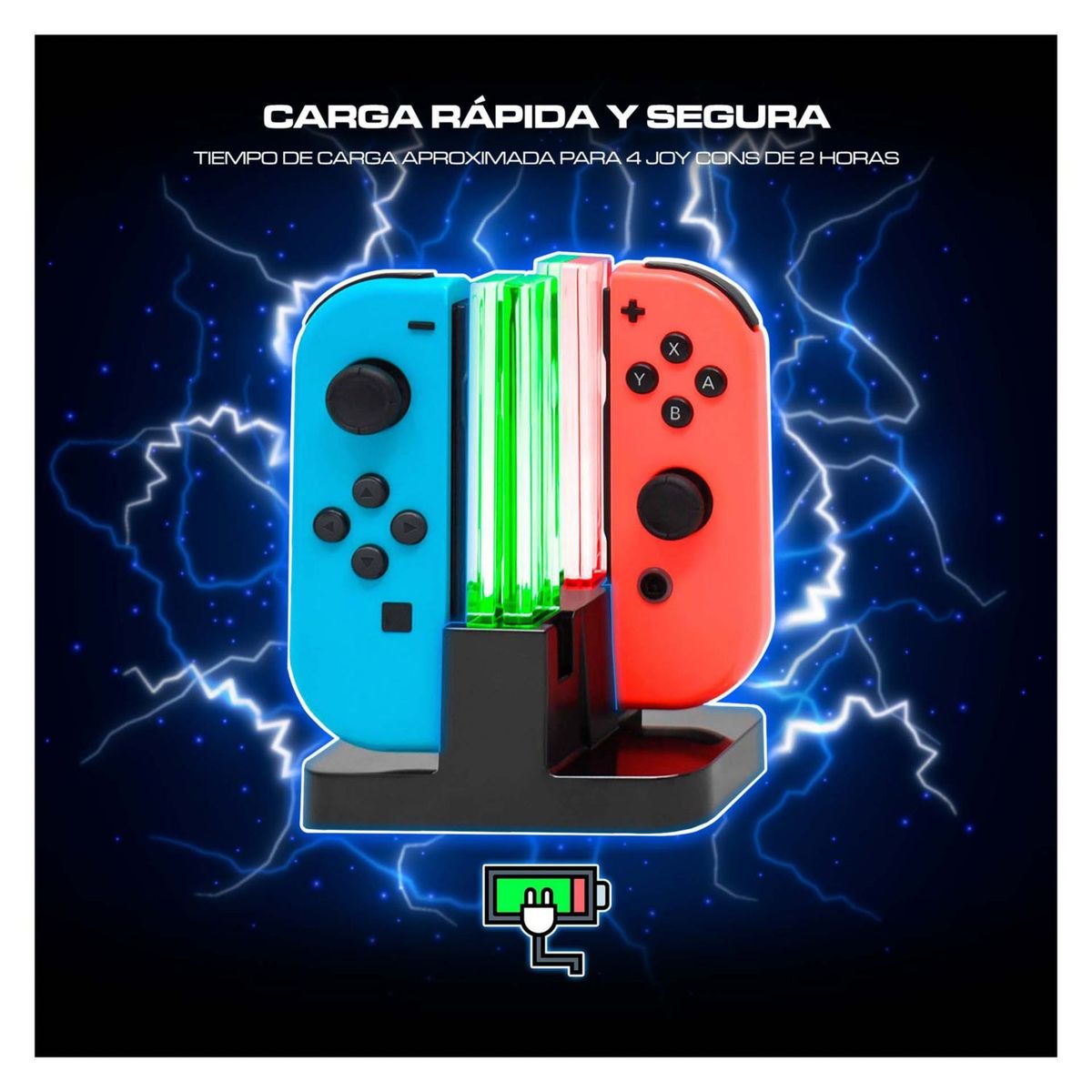 DOBE - Cargador Para Mandos De Nintendo Switch Oled Cargador Joy Con