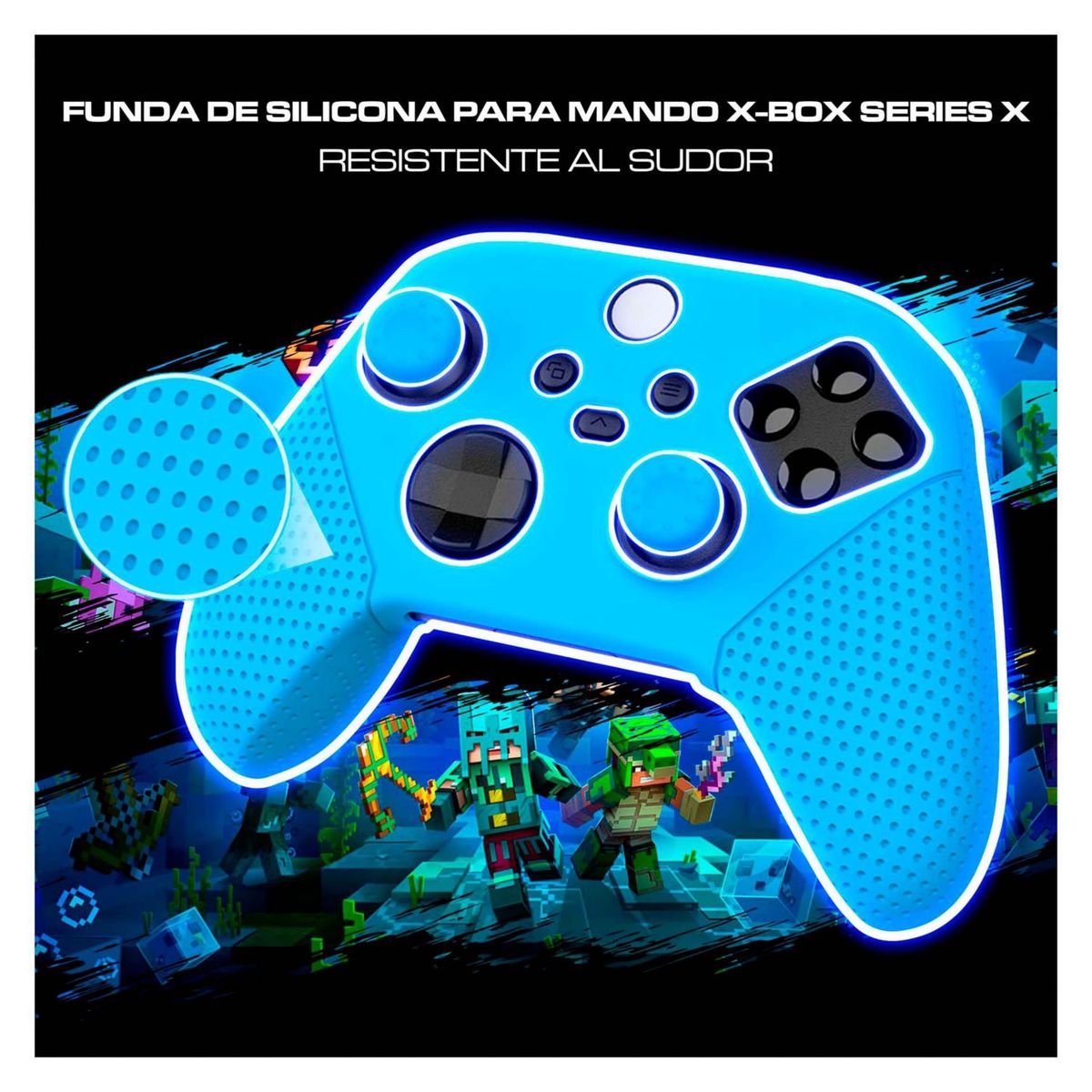 DOBE - Funda De Silicona Para Mandos Xbox Serie X S Con Grip Celeste