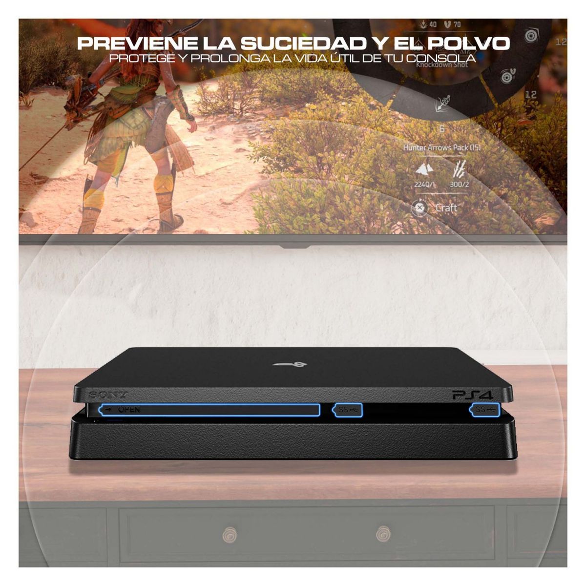 DOBE - Protector Para El Polvo Para Ps4 Slim