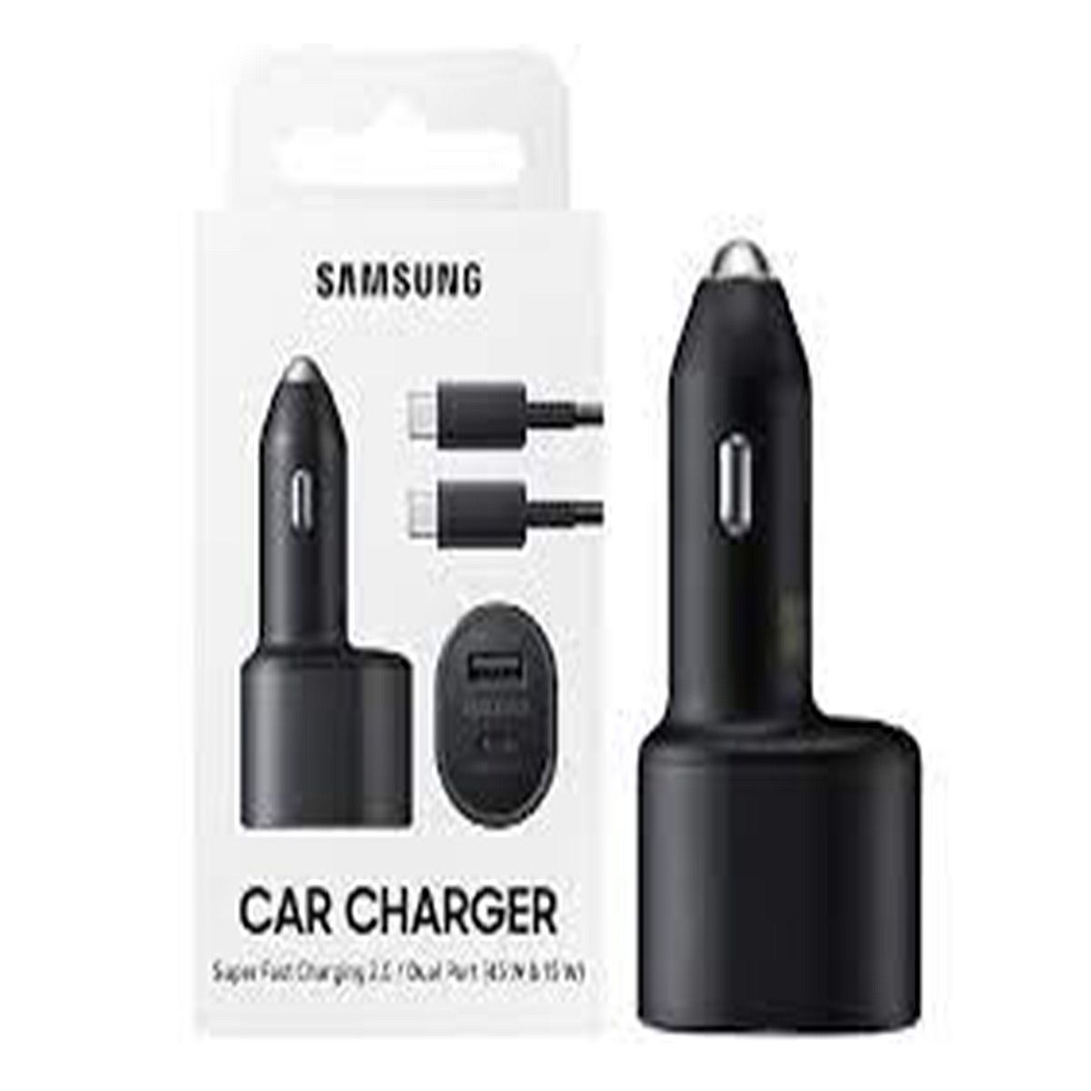 GENERICO - Cargador Auto 45W Súper Fast Charging 2.0 Dual entrada Negro