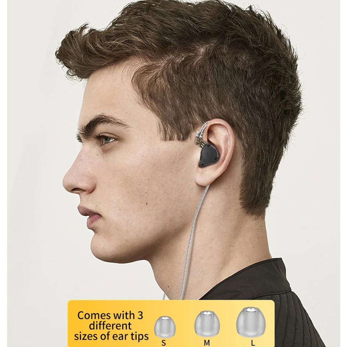 KZ - Auriculares Kz ZS10 Pro X in Ear 1DD + 4BA HiFi con Microfono - Negro