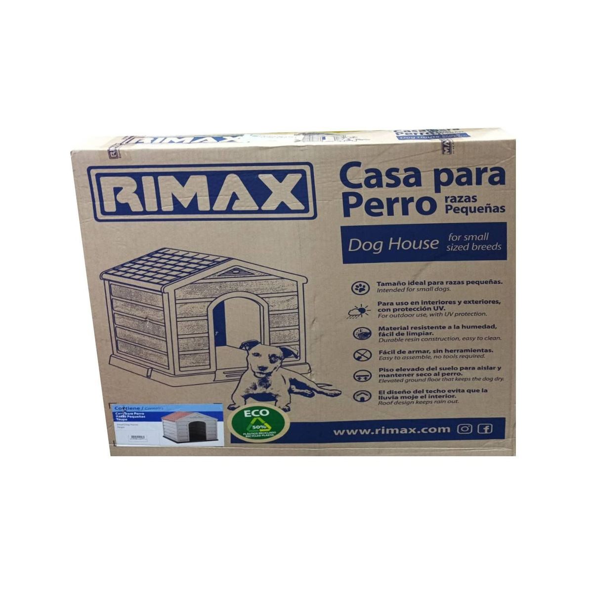 GENERICO - Casa para Perro Raza Pequeña Plástico 66x69x73cm