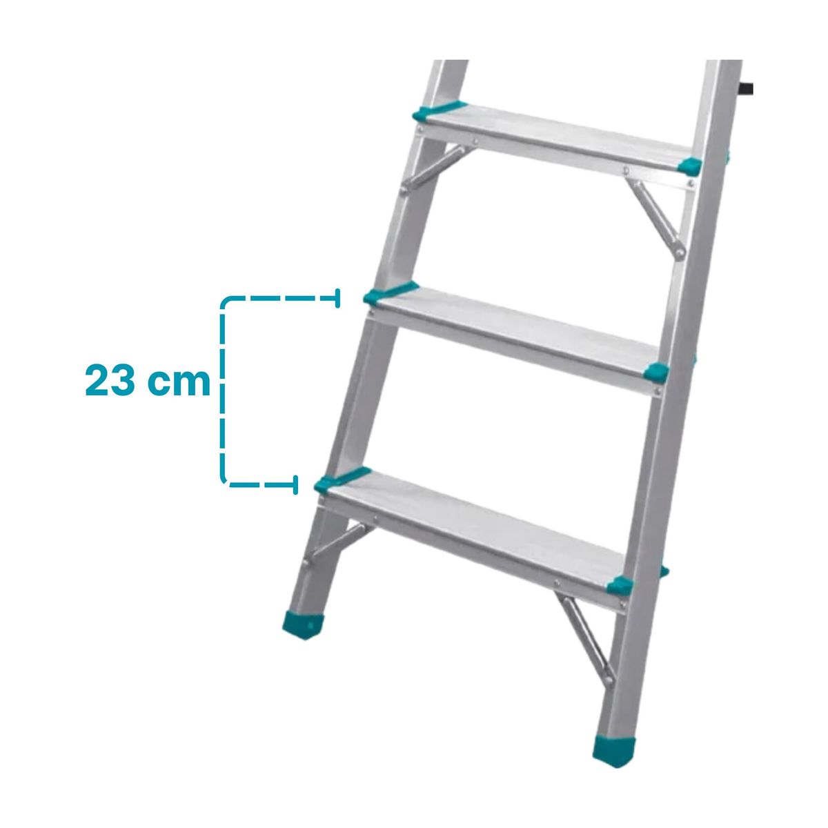 TOTAL TOOLS - Escalera tubular 8 peldaños soporta 150kg Total