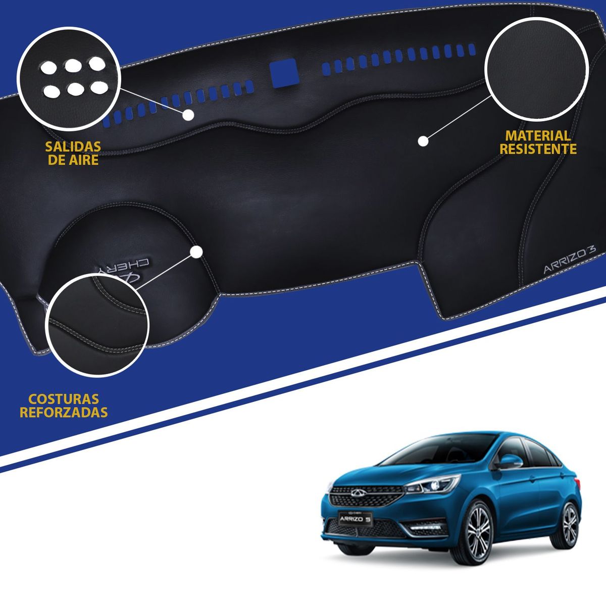 TECGO - PROTECTOR TABLERO TIPO CHERY ARRIZO 3 2021