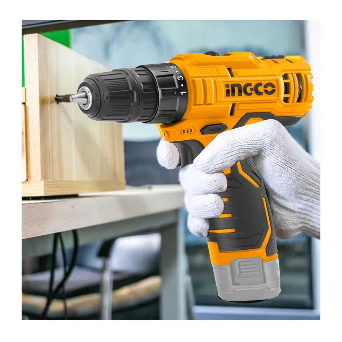 INGCO TOOLS - TALADRO ATORNILLADOR 12V PISTOLA SILICONA LINTERNA INGCO PRO