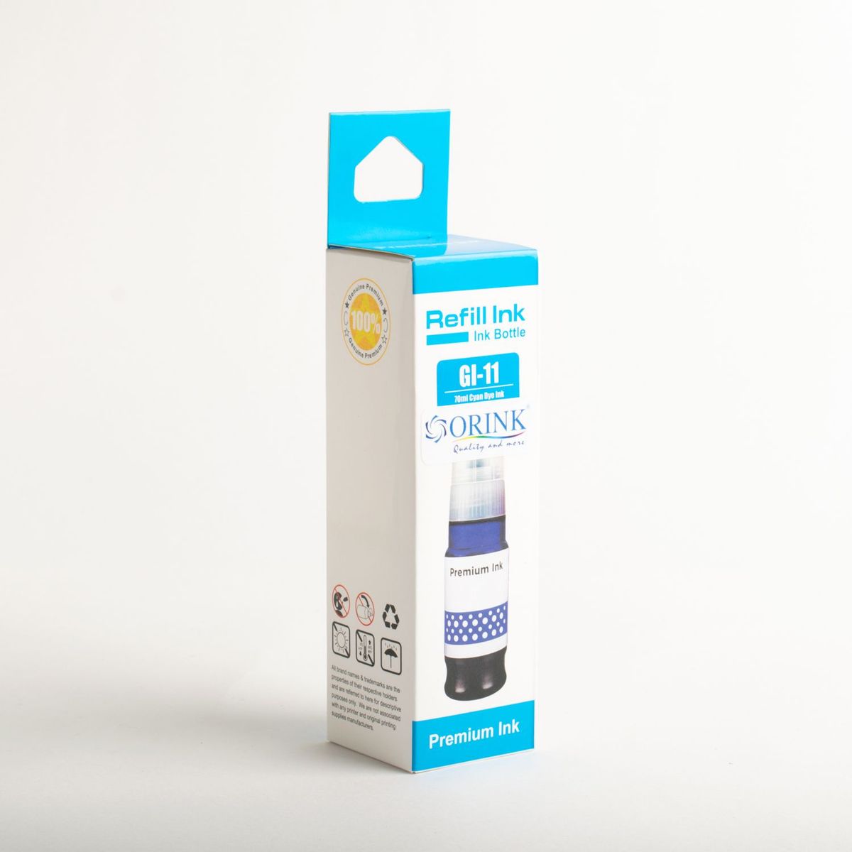 GENERICO - Tinta Compatible ORINK GI11 Azul Cyan de 70 ml