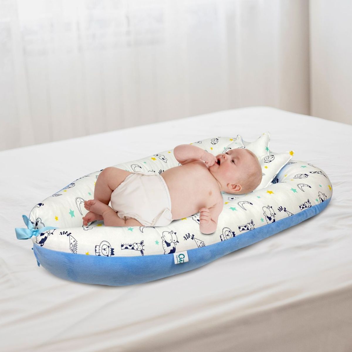 CUZKA - Nido Colecho para Bebé «KING» Ligth Blue