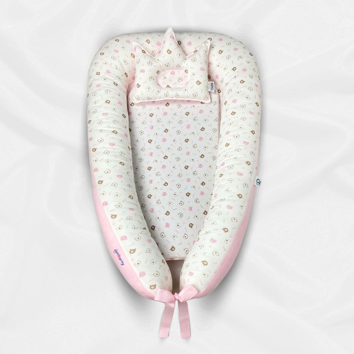 CUZKA - Nido Colecho para Bebé »QUEEN» Osos Pink