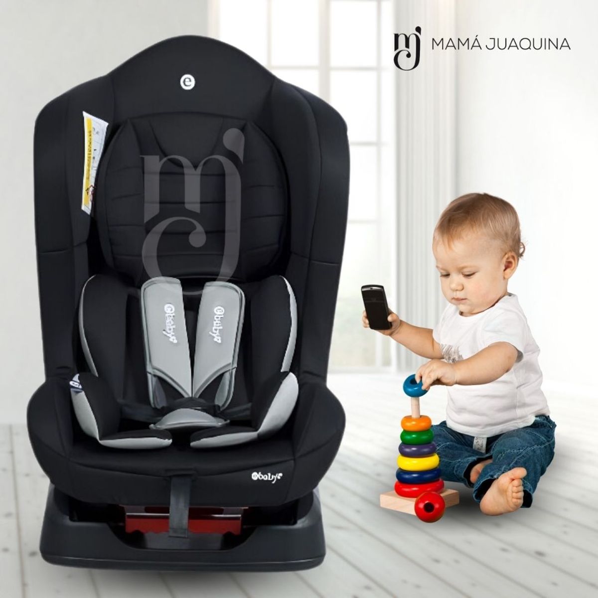 EBABY - Silla de Auto Reclinable «MASI» Black