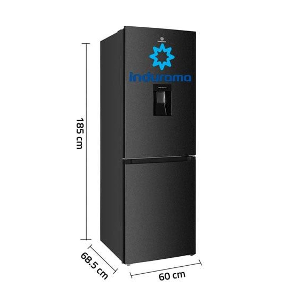 INDURAMA - REFRIGERADORA INDURAMA 251 A 350 LT RI-639DN BOTTOM FREEZER NEGRO