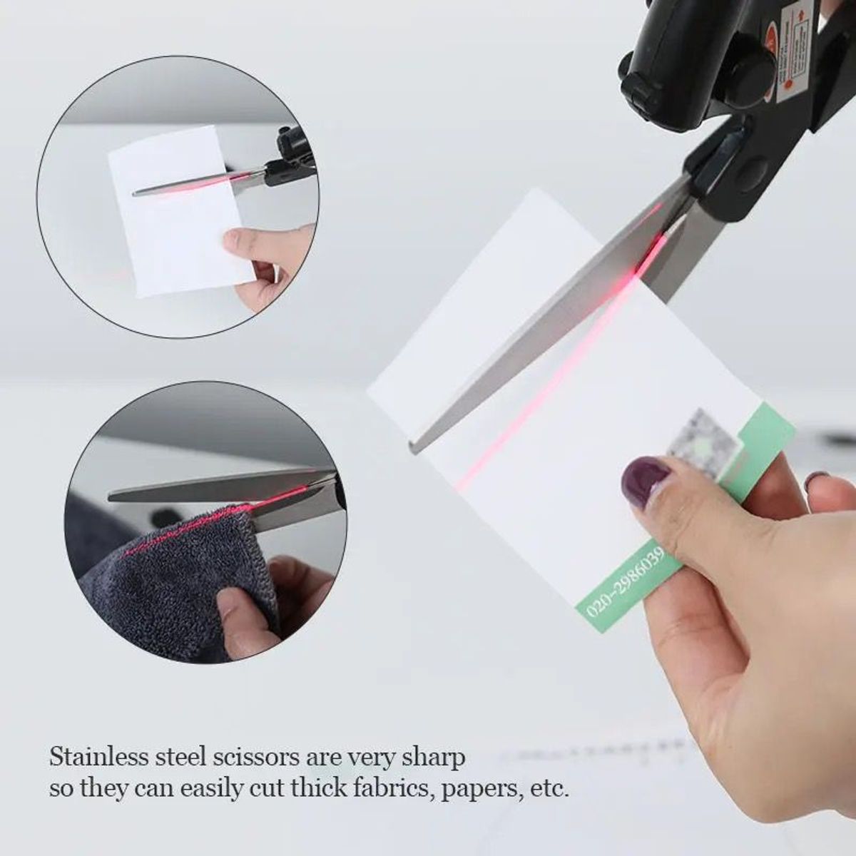 GENERICO - Tijera precisa con laser 2 en 1