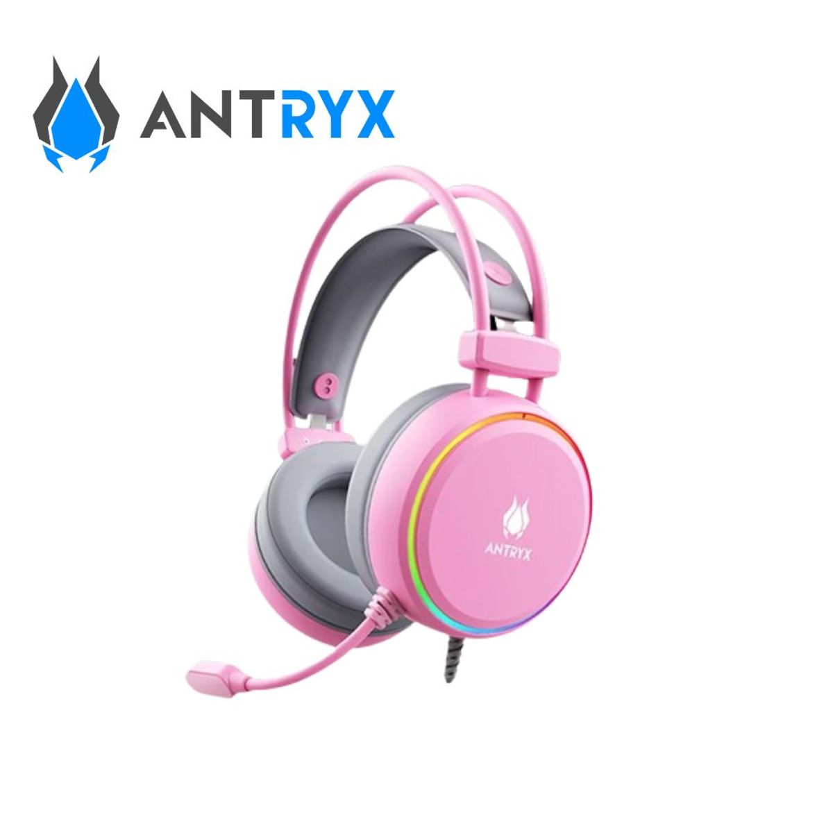 ANTRYX - Audífono Gamer Antryx Kirby On-Ear con Microf. USB 7.1 Rosa