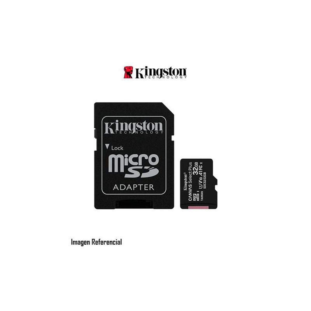 KINGSTON - MEMORIA MICRO SD KINGSTON 32GB CANVAS SELECT PLUS SDCS232GB