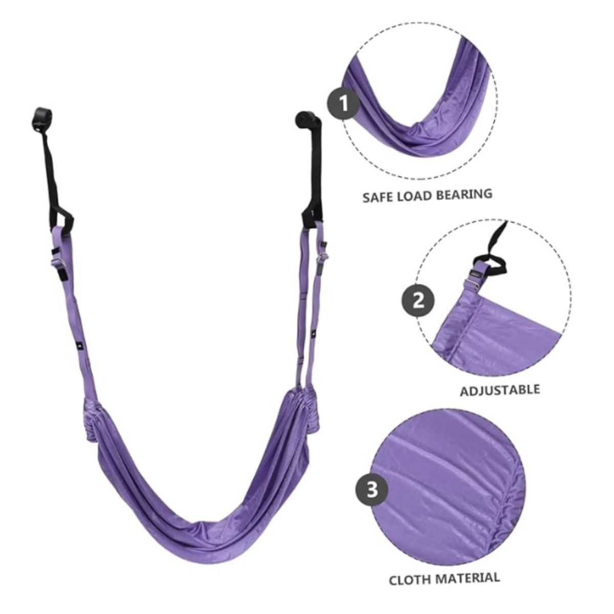 GENERICO - Pack Correa Yoga Aéreo Columpio Yoga y Ejercitador Mandíbula
