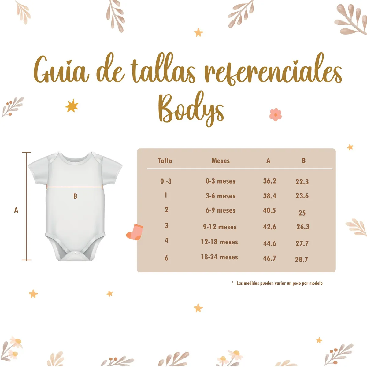 HORMIGUITA - BODY MANGA CORTA BEBE ALGODÓN SET X 3