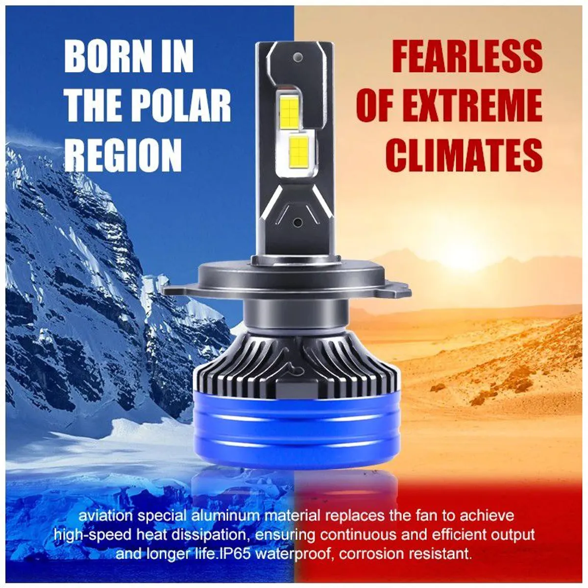 GENERICO - Kit Focos Led Carolyn L100 Original H4 200w 40000lm  Auto