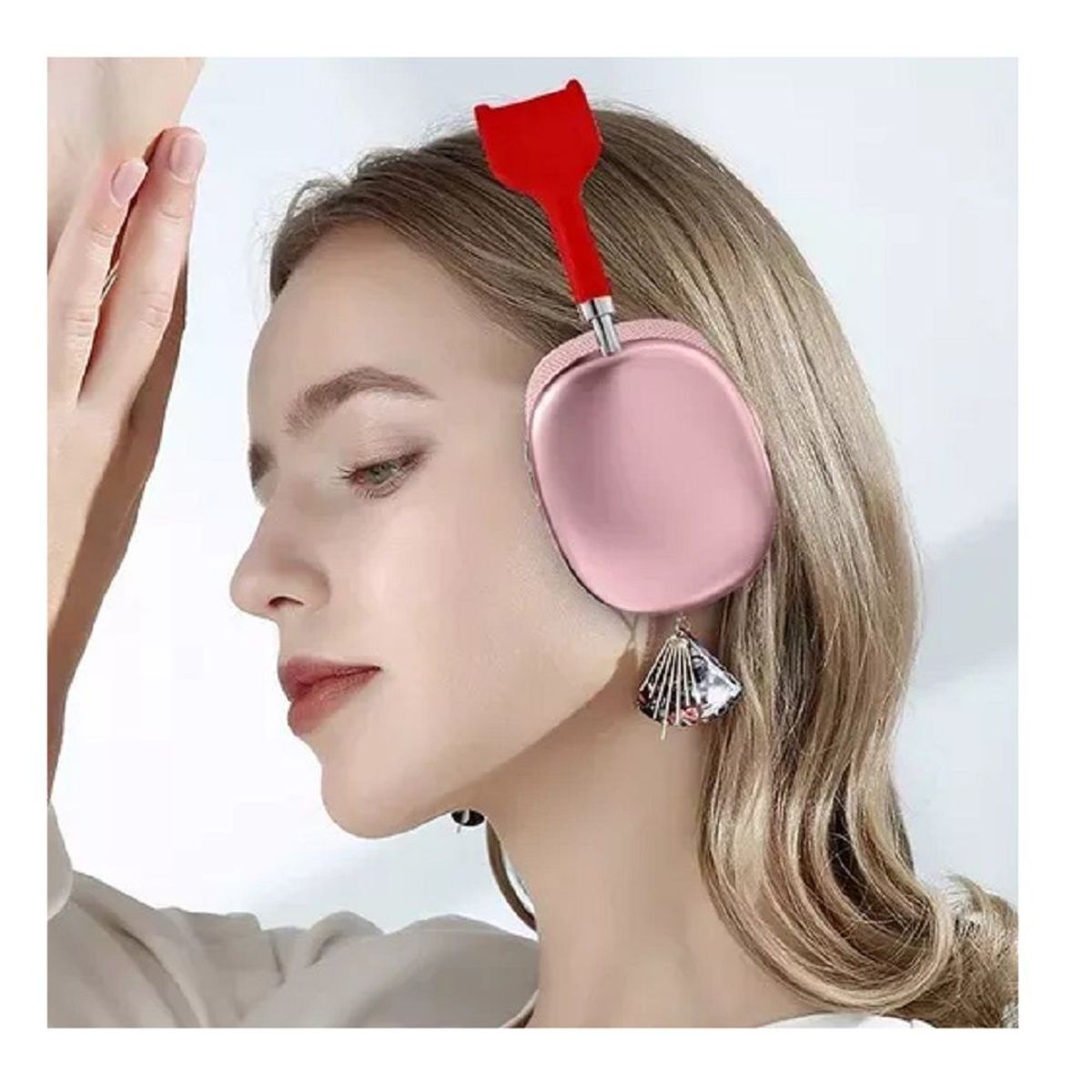 GENERICO - Audífonos Bluetooth Vincha P9 PRO MAX - Rojo