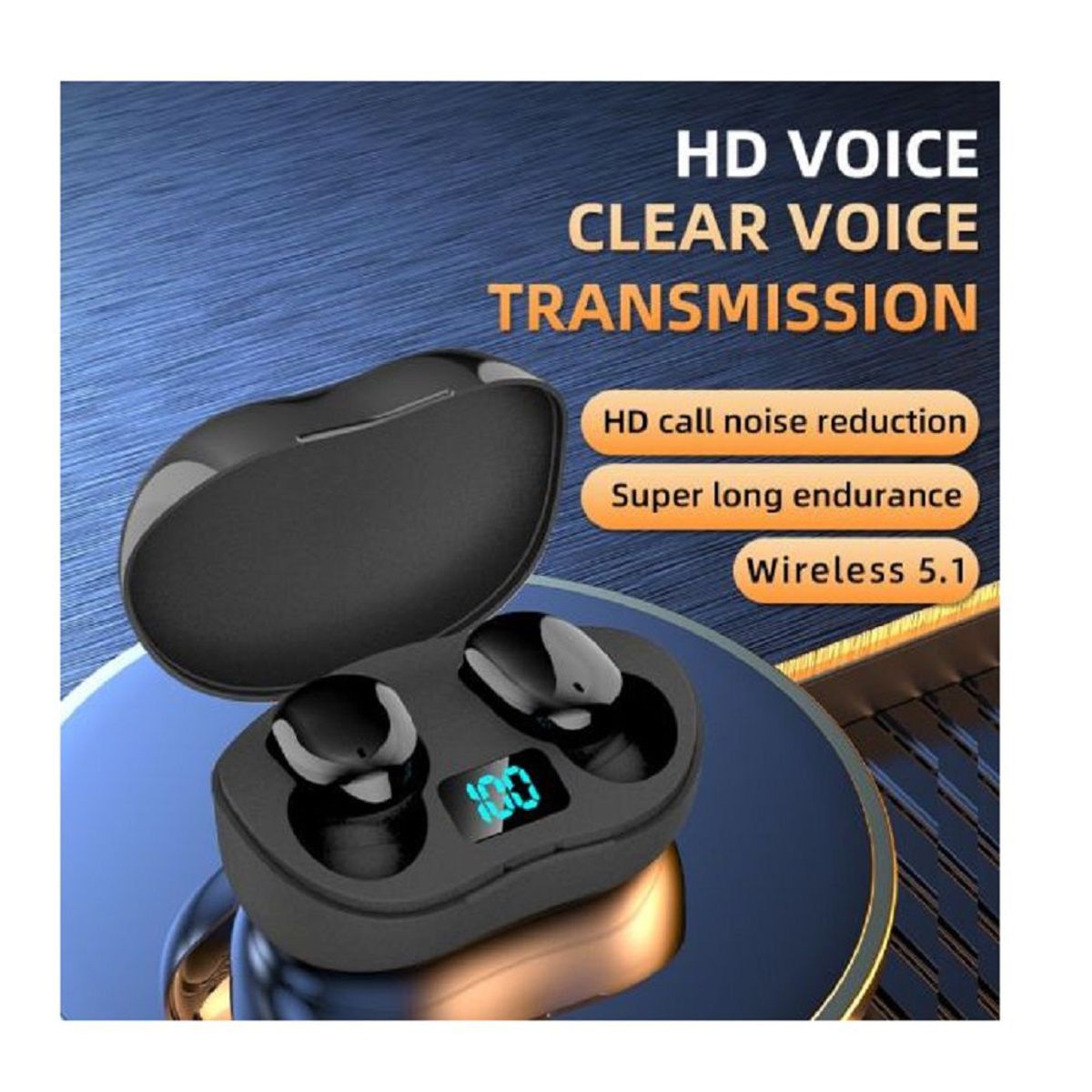 GENERICO - AUDIFONOS BLUETOOTH GAMER E8S CANCELACIÓN DE RUIDO - NEGRO