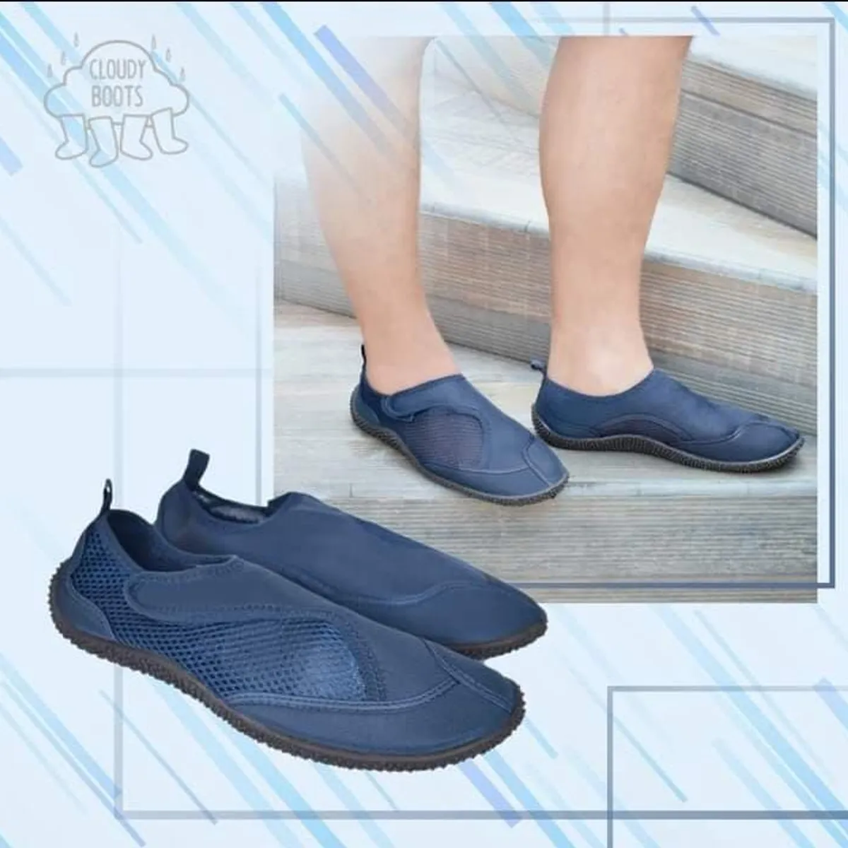 GENERICO - AQUASHOES - ZAPATILLAS DE AGUA VARADERO AZUL TALLA 39 A 44
