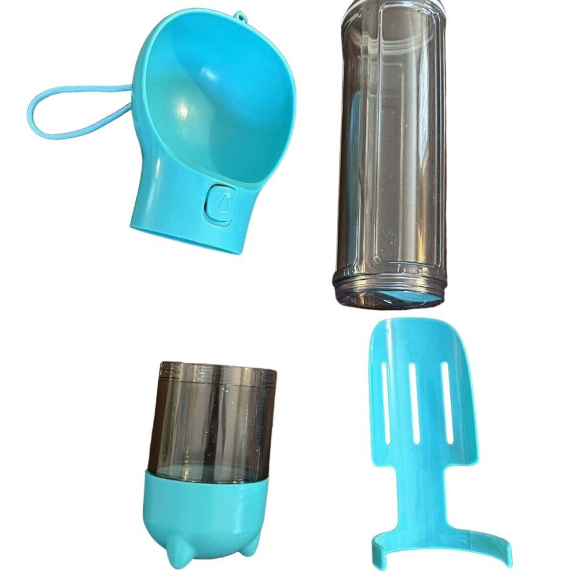 GENERICO - DISPENSADOR DE AGUA PORTÁTIL  PARA MASCOTAS CON DISPENSADOR DE BOLSAS