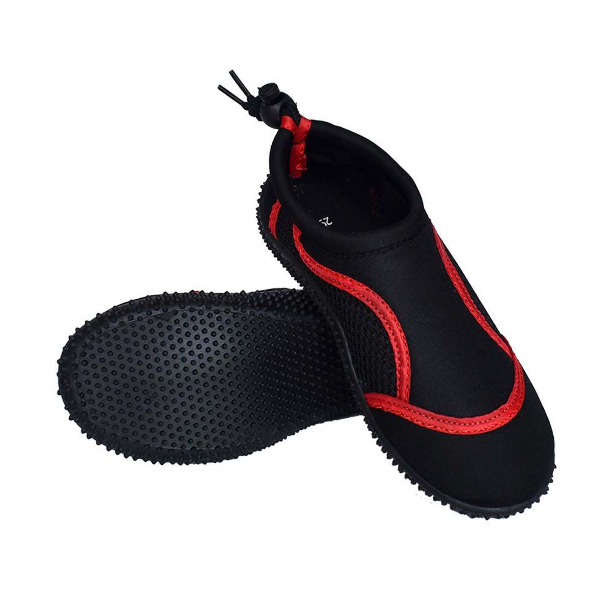 GENERICO - AQUASHOES - ZAPATILLAS DE AGUA PUNTA SAL NEGRO ROJO TALLAS 28 AL 34