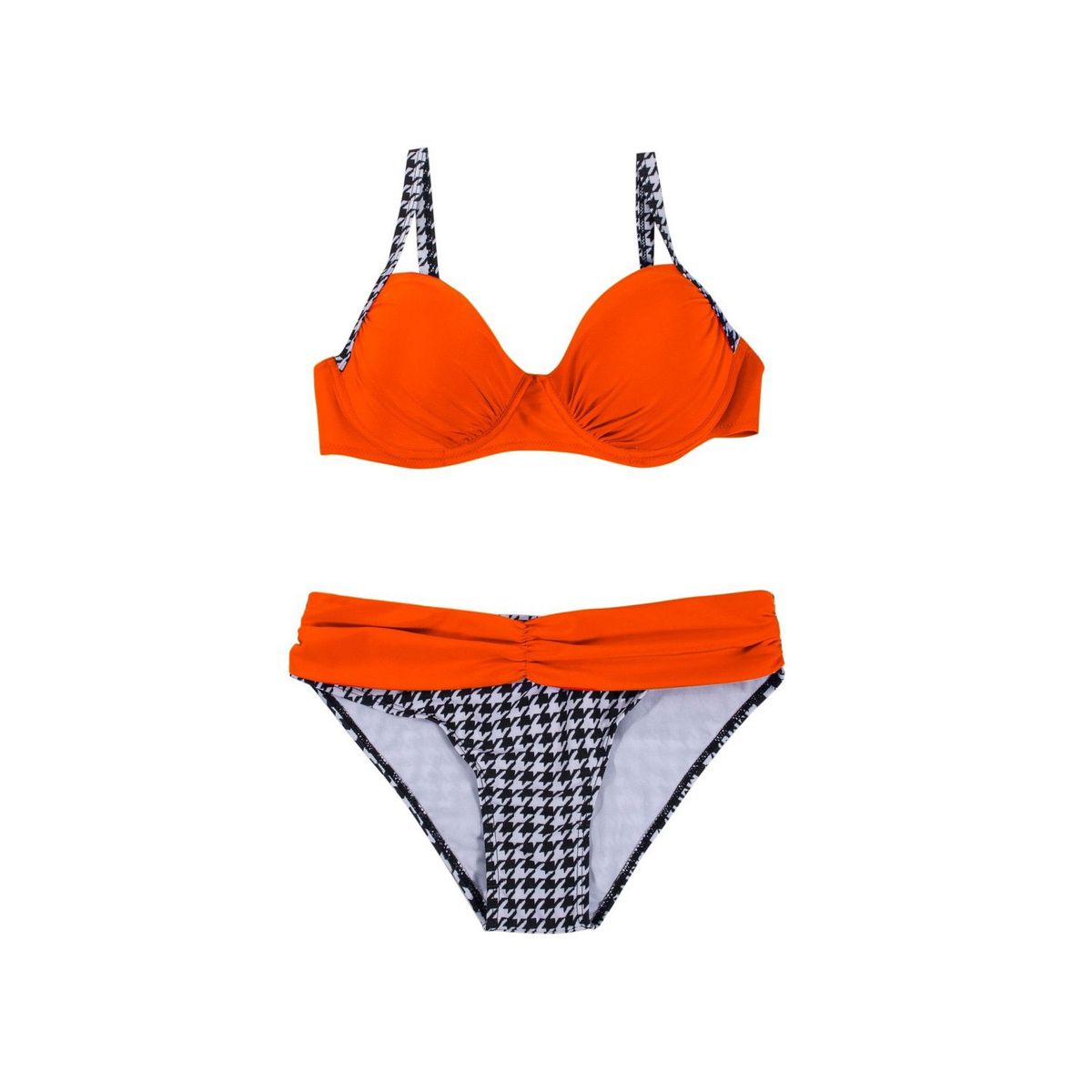 GENERICO - Bikini Sexy Orange Mujer Push-Up Playa Vacaciones Genieka