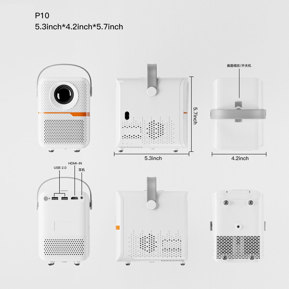 TOUMI - Toumi Proyector P10 Android10 WIFI Bluetooth BT5 1080P 4K