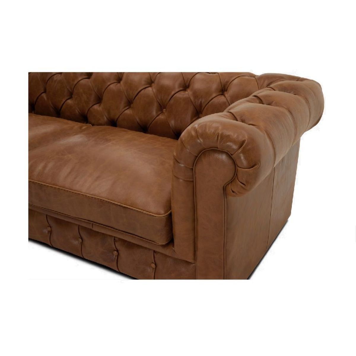 FABIANI HOME - Sofá modelo Chesterfield 3 Cuerpos Marrón Fabiani Home